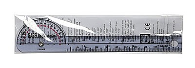 Baseline� Plastic Goniometer - Pocket Style - 180 Degree Head - 6 inch Arms