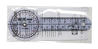Baseline� Plastic Goniometer - 360 Degree Head - 6 inch Arms