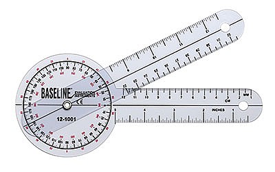 Baseline� Plastic Goniometer - 360 Degree Head - 8 inch Arms