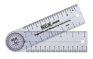 Baseline® Plastic Goniometer - Rulongmeter Style - 360 Degree Head - 6 inch Arms Baseline® Plastic Goniometer - Rulongmeter Style - 360 Degree Head - 6 inch Arms